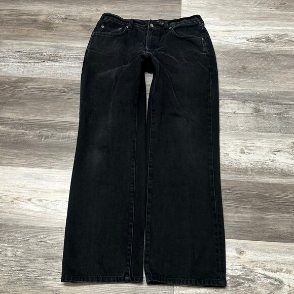 Indigo Palms Faded Black Mens 33x30 Classic Fit‎ Mid Rise Straight Denim Jeans - Picture 2 of 13